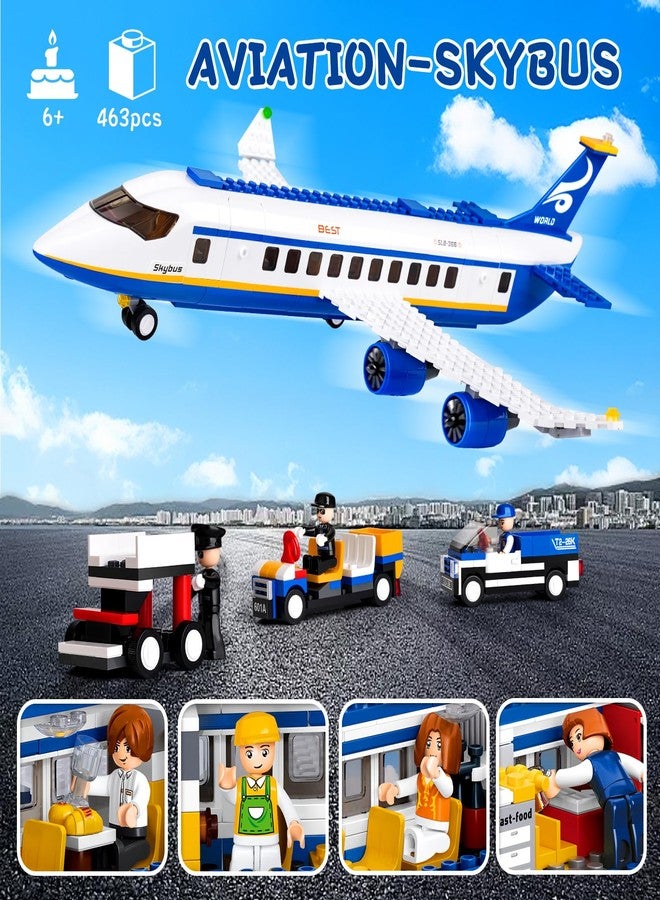 سلوبان مجموعة بناء طائرة ركاب مدينة سلوبان، لعبة تعليمية STEM هدية للأولاد والبنات من عمر 6 سنوات فما فوق - Image 4